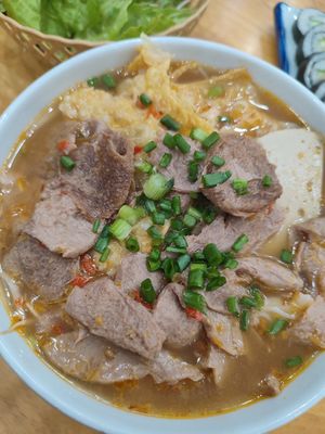 Hue noodle soup at Nhà Hàng Chay Hoa Lư - Loving Hut in Ninh Binh