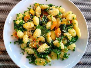 Gnocchi with butternut pumpkin and spinach at Herzstück in Neuss