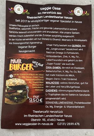 Menu  at Herzstück in Neuss