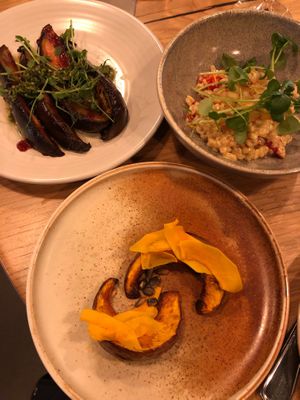 Part of the 10 course vegan menu at Restaurant Nögen in Aarhus