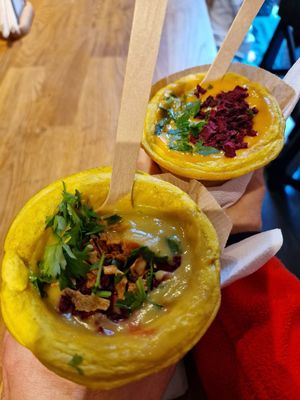 Broccoli 🥦 and Turkish lentil soup   at Soup Culture in Krakow