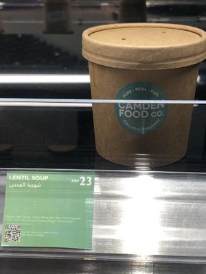 Lentil soup  at AUH - Camden Food Co.  in Abu Dhabi