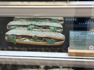 Avocado and hummus baguette   at AUH - Camden Food Co.  in Abu Dhabi