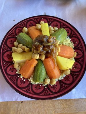 Vegan  Couscous  at  Bilmos in Chefchaouen