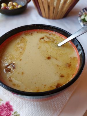 Bissara soup (25 dh) at  Bilmos in Chefchaouen