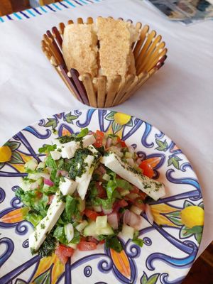 Salade Marocaine extra (45 dh) at  Bilmos in Chefchaouen