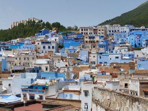 The blue views! at  Bilmos in Chefchaouen