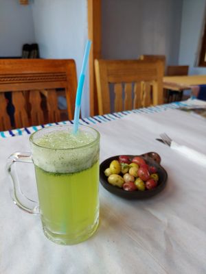 Fresh mint lemonade (30 dh) at  Bilmos in Chefchaouen