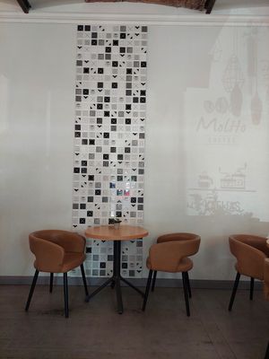 Inside at Moltto Coffee in Riga