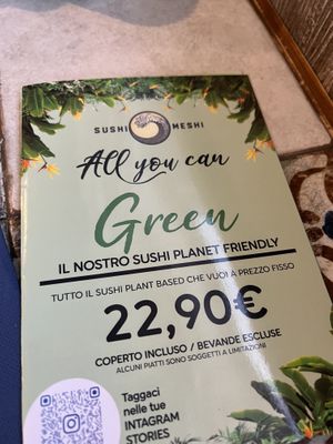 Menu  at Sushi Meshi in Carrara