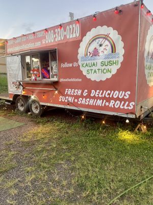 Food truck  at Kauai Sushi Station in Lihue