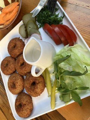 Falafel plate! Sooo tasty!  at Berytus in Tbilisi