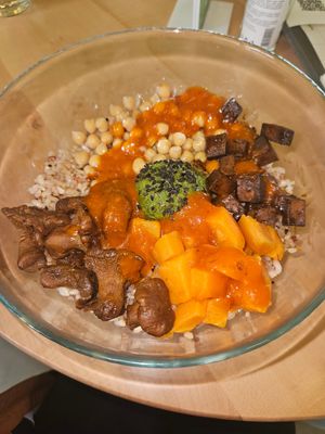 Tofu and mushroom fix.  very tasty! at Green & Protein Podgorica in Podgorica