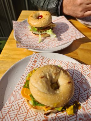 Mini bagels at Migrant Coffee in West Footscray