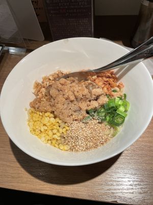 the maze soba  at Maze Soba Mitubosi in Tokyo