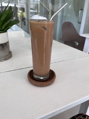 Chai latte with soy milk   at The Beachbaby Cafe in Siargao