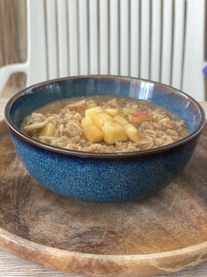 Apple & Almond oats  at The Beachbaby Cafe in Siargao