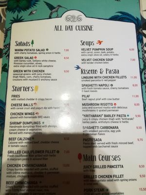 Menu at 626 All Day Lounge & City Garden in Crete