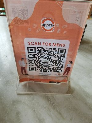 Digital menu at Tehe Bistro in Tangerang