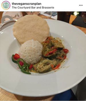 Thai veg green curry   at The Courtyard Bar and Brasserie in Aberfeldy