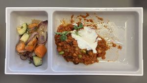 "Cozy" veggies, chili  at Mini Chef in Billund