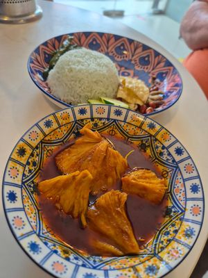 Rendang mane mushroom at YC Vege Life Cafe  in Ipoh