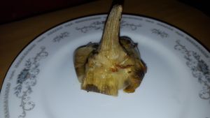 Artichoke with mint at Terra Ristorante Vegetariano in Caserta