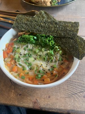 Miso noodle soup   at Moon Coffee House in Scunthorpe