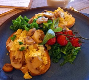 Moon breakfast - tofu scramble at Moon Coffee House in Scunthorpe