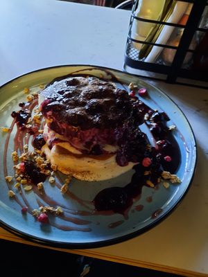 Scrummy pancakes at Moon Coffee House in Scunthorpe