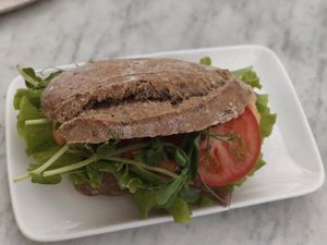 Spicy Vegan Sandwich at Café Blå Katten in Mariefred