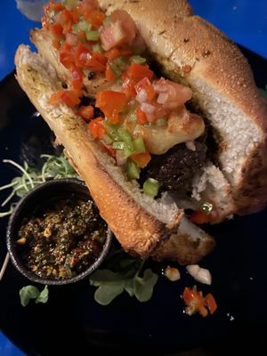Choripán de tempeh   at Seibo in Buenos Aires