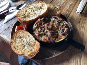 Provoleta de papa at Seibo in Buenos Aires