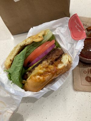 Smokehouse burger with add ons  at HipCityVeg - Rittenhouse in Philadelphia