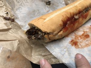 philly steak!!! WAY yummier than it looks. tastes like the real thing! at HipCityVeg - Rittenhouse in Philadelphia