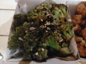 Broccoli (with sneaky appearance by the cauliflower)  at Bacon Bros Present Shaka Bros in Christchurch