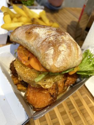 Pickle Rick burger   at Bacon Bros Present Shaka Bros in Christchurch