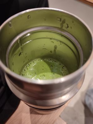 Matcha banana oat smoothie at The Matcha Tokyo - Shibuya Miyashita Park in Tokyo