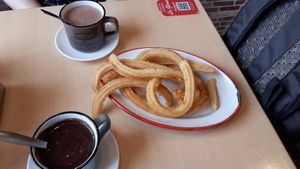 Nice homemade churros at Churrería La Gloria in Gijon