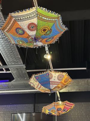 Trendy interior - industrial meets traditional.  at Roti Corner in Camberley