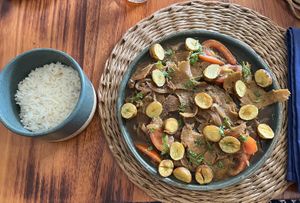 Vegan Lomo Andino  at Agave Studio in Puerto Ayora