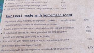 vegan options at Kalma Café in Lanzarote