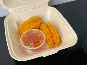 korokke (takeout) at Irashai Sushi in Seattle