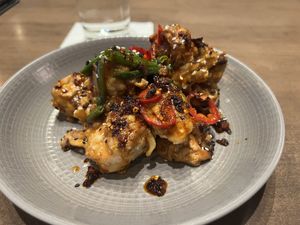 General Tso’s Cauliflower Wings  at Harvest Seasonal Grill & Wine Bar in Collegeville