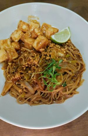Tofu Pad Thai at Harvest Seasonal Grill & Wine Bar in Collegeville