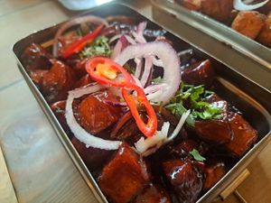 Treacle tamarind fries - the best at Mowgli in Glasgow