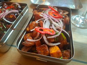Fenugreek kissed fries 😍 at Mowgli in Glasgow