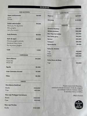 Drinks  at Real Vegetal in Medellin