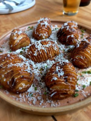 Papas horneadas at Real Vegetal in Medellin