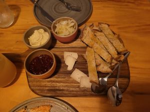 tabla de quesos veganos at Real Vegetal in Medellin